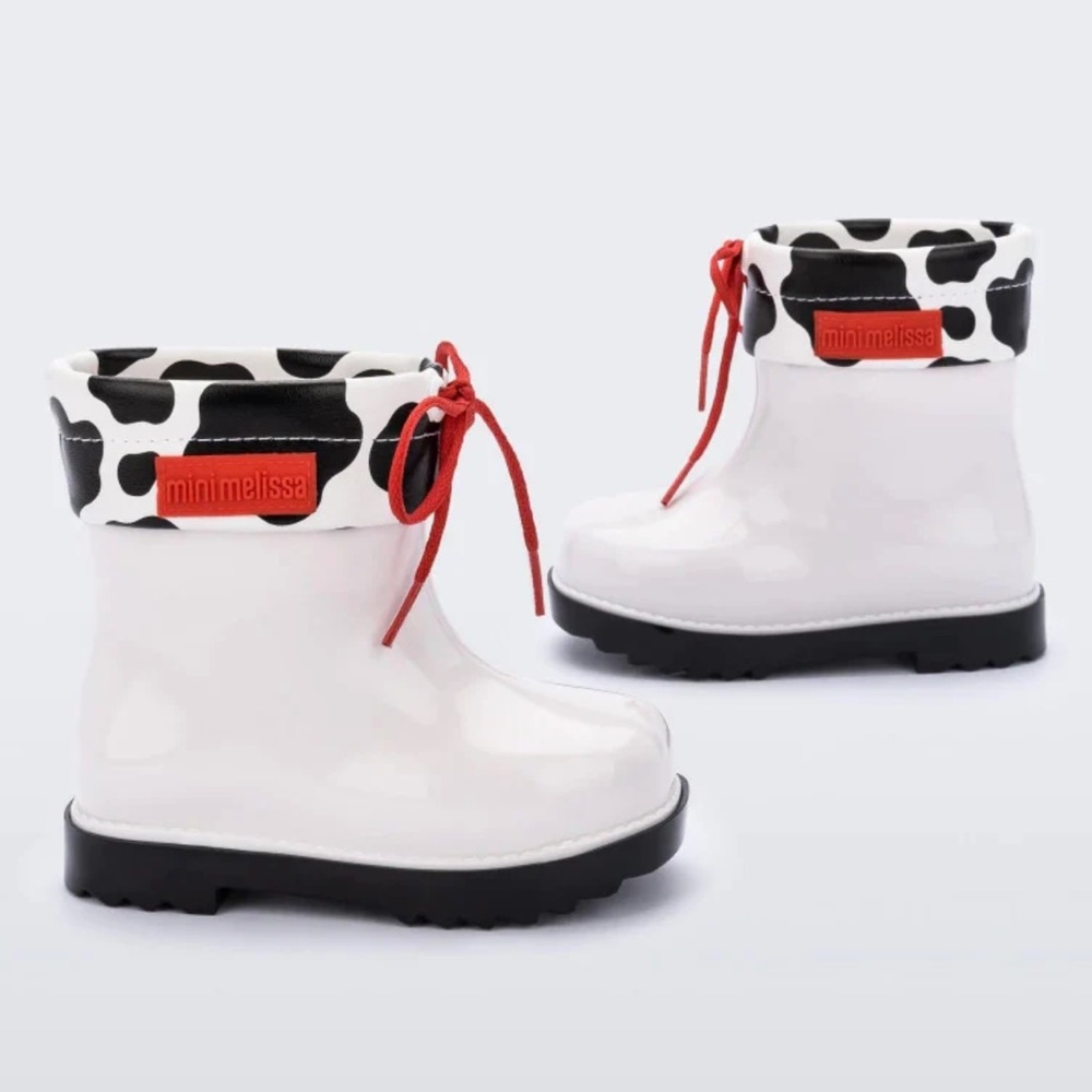 Mini Melissa girls white rain boot